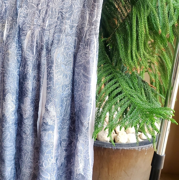 Gauzy Lapis Sleeveless Summer Dress - Picture 2 of 4